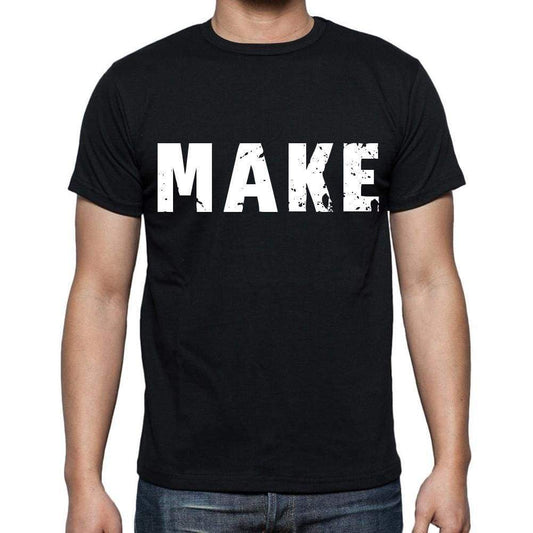 Make Mens Short Sleeve Round Neck T-Shirt Black T-Shirt En