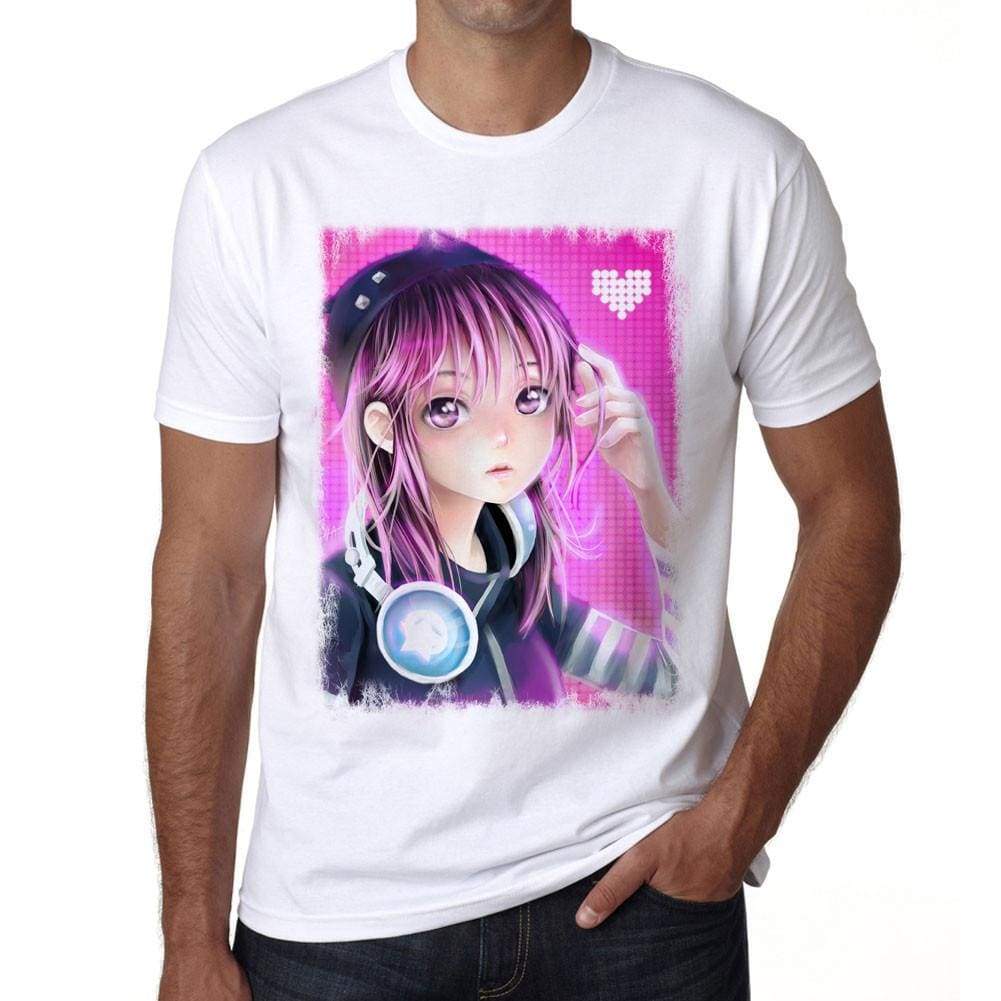 Manga Girl With Headphones 2 T-Shirt For Men T Shirt Gift 00089 - T-Shirt