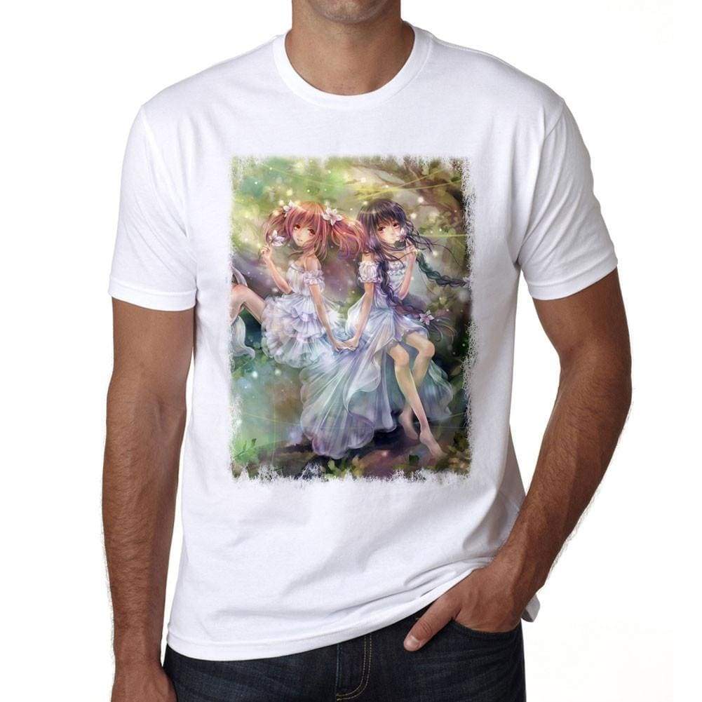 Manga Girls In Forest T-Shirt For Men T Shirt Gift 00089 - T-Shirt