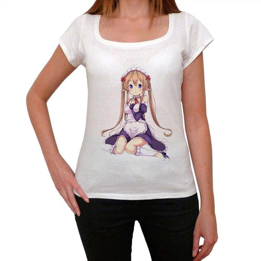 Manga Maid White Apron T-Shirt For Women T Shirt Gift 00088 - T-Shirt