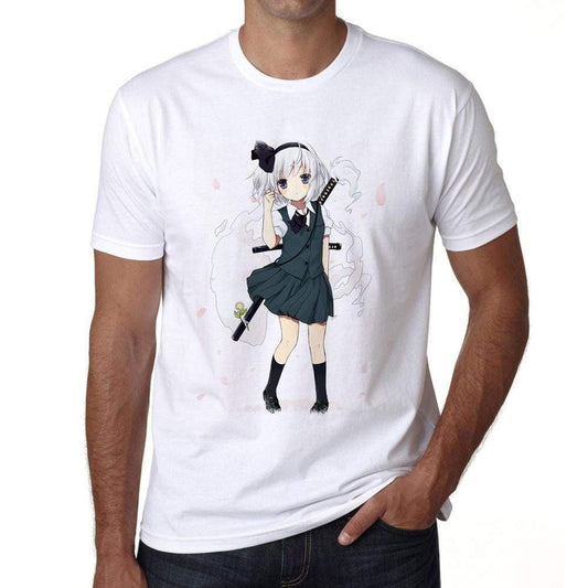 Manga Schoolgirl With Katana Sword T-Shirt For Men T Shirt Gift 00089 - T-Shirt