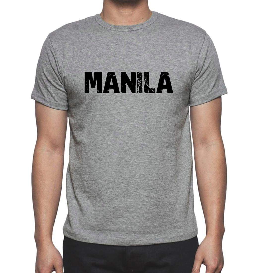 Manila Grey Mens Short Sleeve Round Neck T-Shirt 00018 - Grey / S - Casual