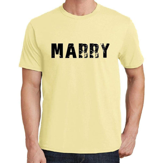 Marry Mens Short Sleeve Round Neck T-Shirt 00043 - Yellow / S - Casual