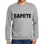 Mens Printed Graphic Sweatshirt Popular Words Capote Grey Marl - Grey Marl / Small / Cotton - Sweatshirts