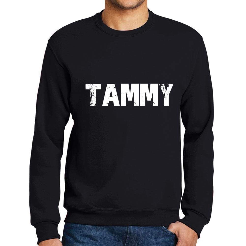 Mens Printed Graphic Sweatshirt Popular Words Tammy Deep Black - Deep Black / Small / Cotton - Sweatshirts
