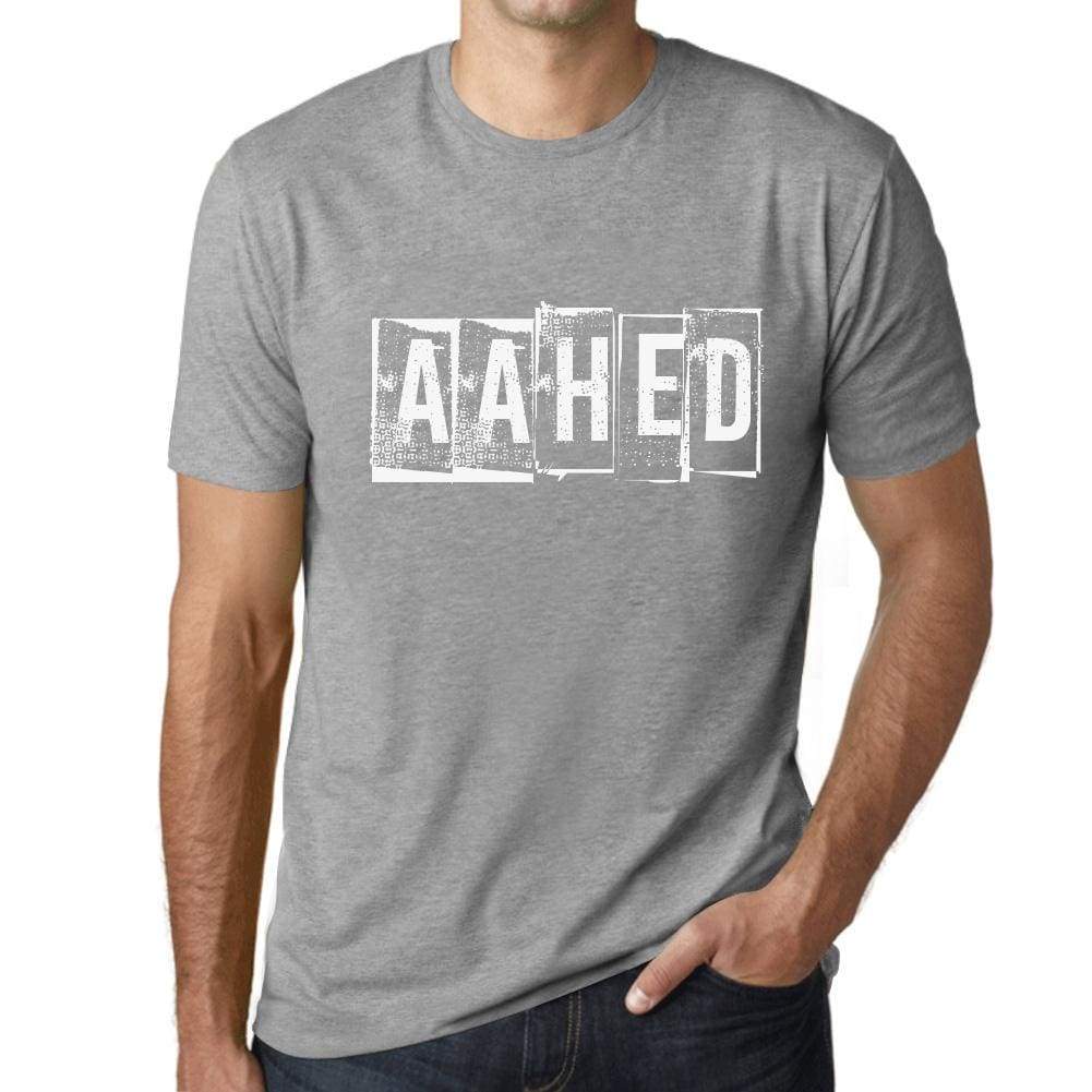 Mens Tee Shirt Vintage T Shirt Aahed 00562 - Gris Chine / Xs - Casual