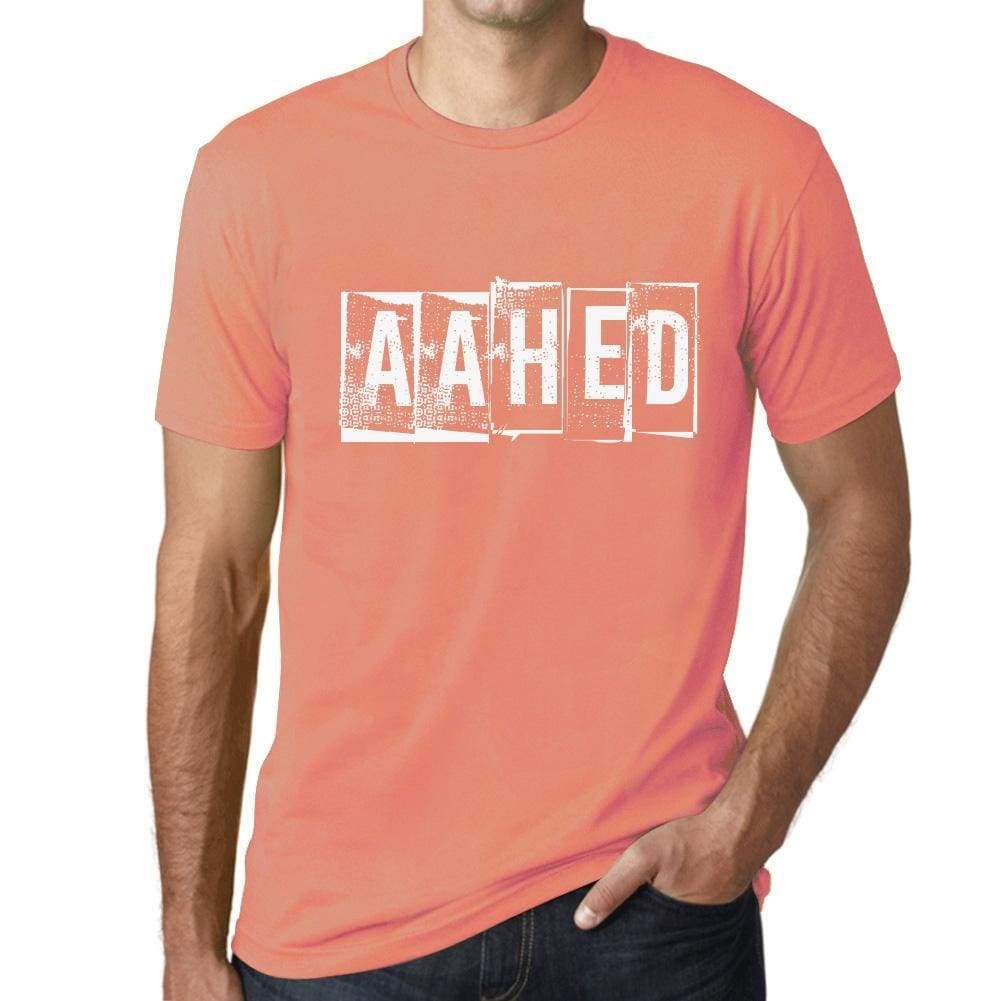 Mens Tee Shirt Vintage T Shirt Aahed 00562 - Abricot / Xs - Casual