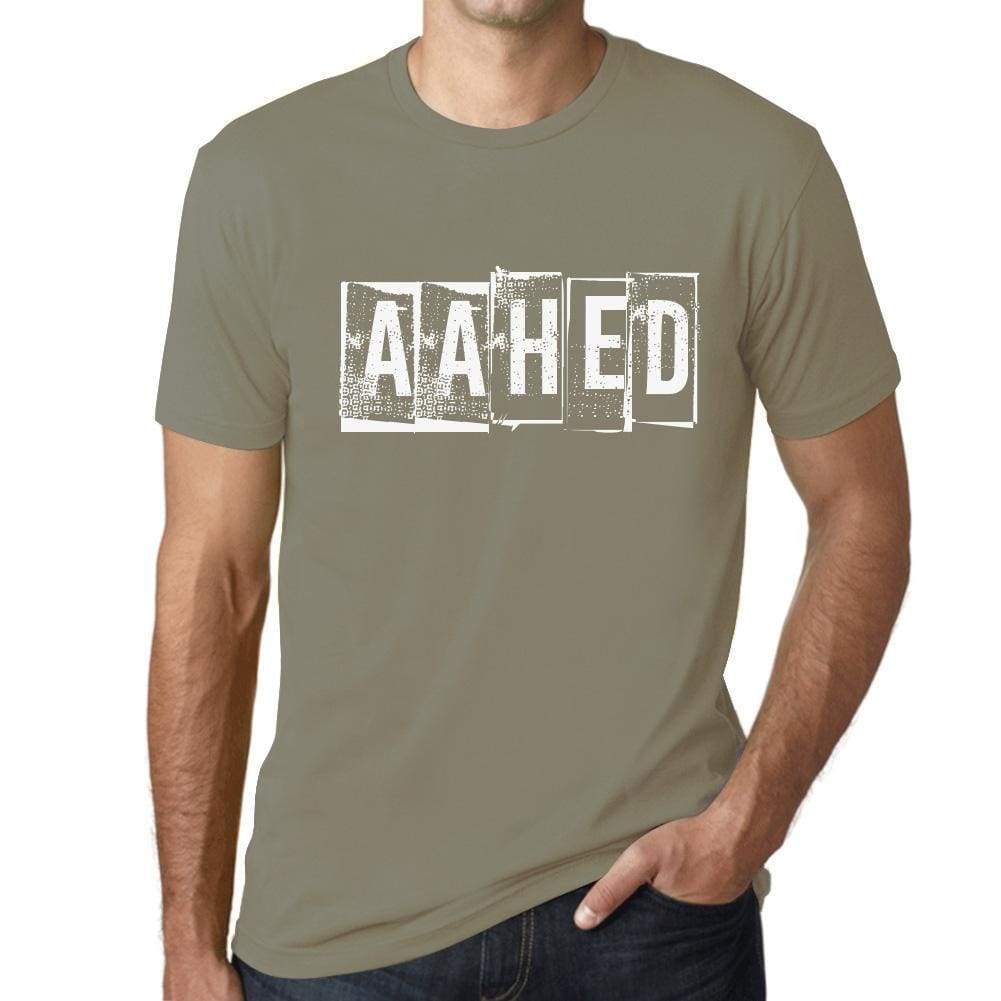 Mens Tee Shirt Vintage T Shirt Aahed 00562 - Kaki / Xs - Casual