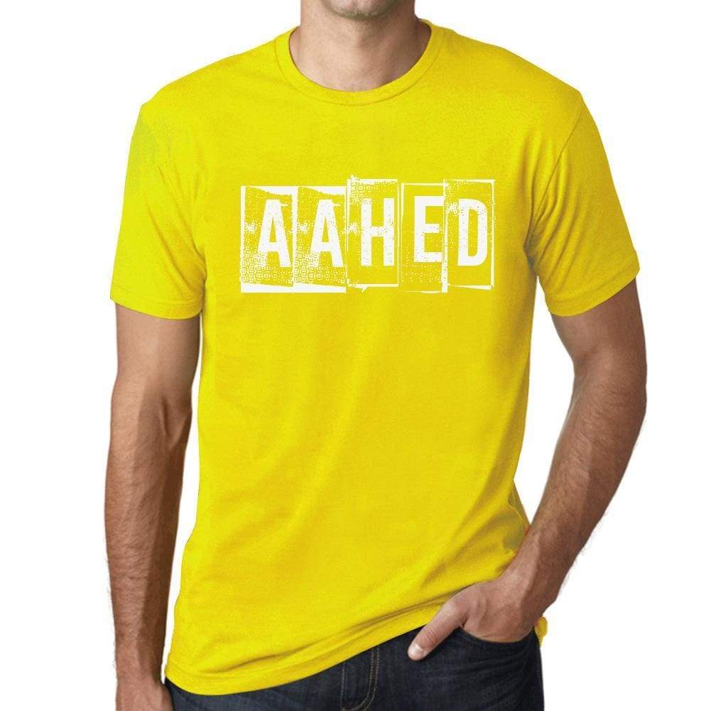 Mens Tee Shirt Vintage T Shirt Aahed 00562 - Citron / Xs - Casual