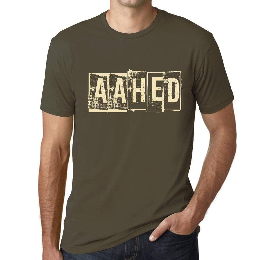 Mens Tee Shirt Vintage T Shirt Aahed 00562 - Army / Xs - Casual