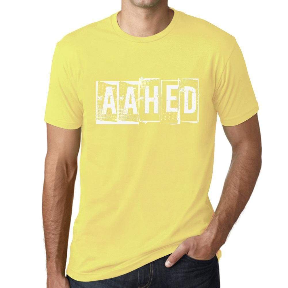 Mens Tee Shirt Vintage T Shirt Aahed 00562 - Jaune Pale / Xs - Casual