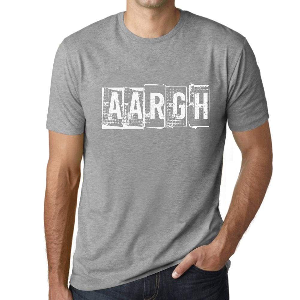 Mens Tee Shirt Vintage T Shirt Aargh 00562 - Gris Chine / Xs - Casual