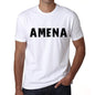 Mens Tee Shirt Vintage T Shirt Amena X-Small White 00561 - White / Xs - Casual