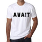 Mens Tee Shirt Vintage T Shirt Avait X-Small White 00561 - White / Xs - Casual