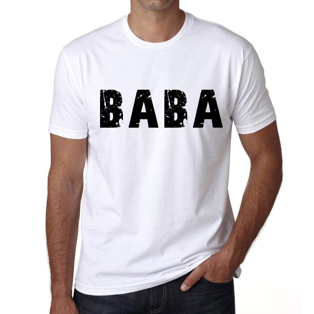 Mens Tee Shirt Vintage T Shirt Baba X-Small White 00560 - White / Xs - Casual