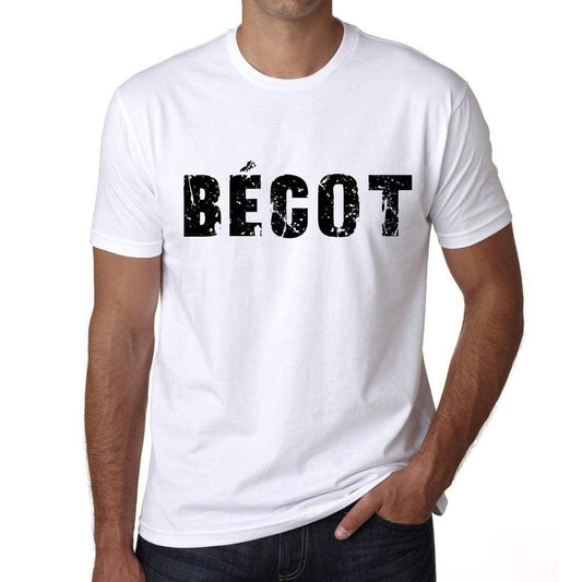 Mens Tee Shirt Vintage T Shirt Bécot X-Small White 00561 - White / Xs - Casual