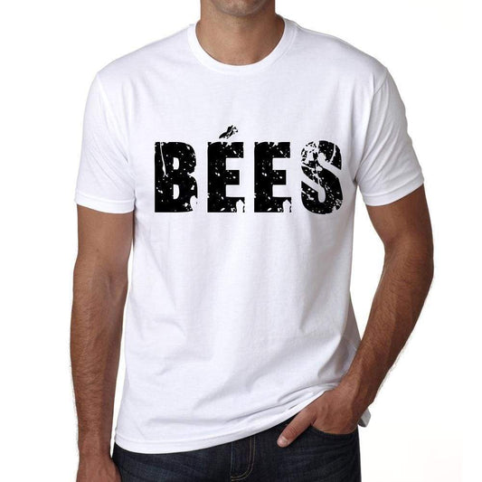 Mens Tee Shirt Vintage T Shirt Bèes X-Small White 00560 - White / Xs - Casual