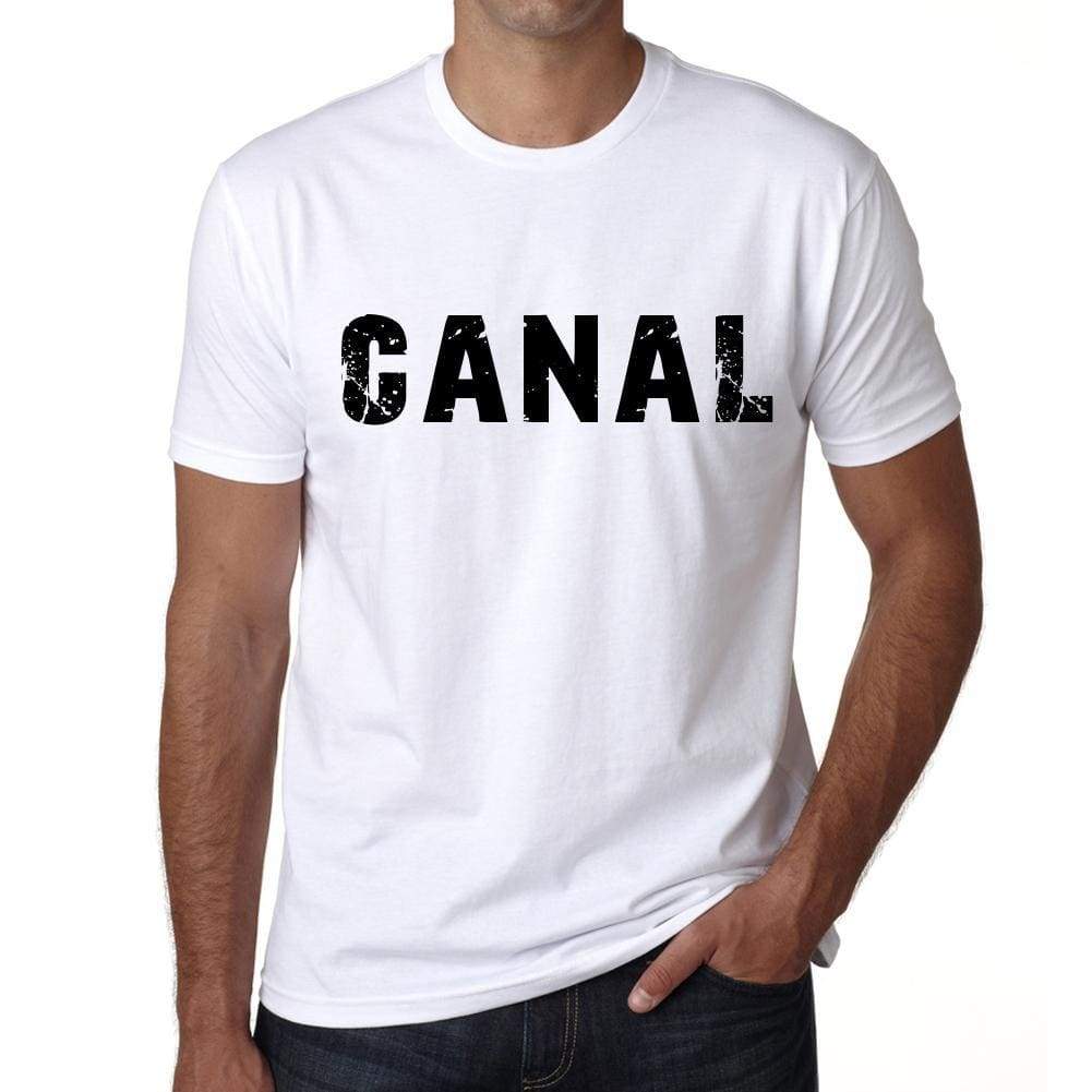Mens Tee Shirt Vintage T Shirt Canal X-Small White 00561 - White / Xs - Casual