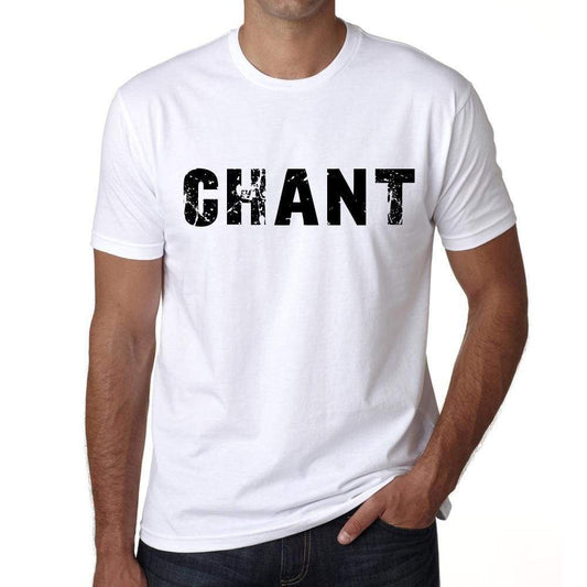 <span>Men's</span> Tee Shirt Vintage T shirt Chant X-Small White 00561 - ULTRABASIC