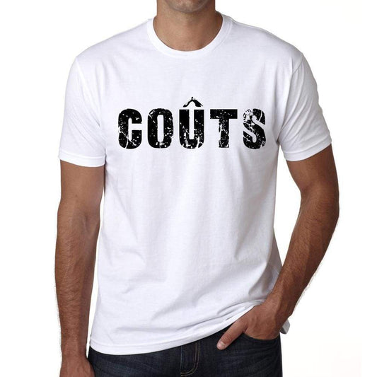 Mens Tee Shirt Vintage T Shirt Coûts X-Small White 00561 - White / Xs - Casual