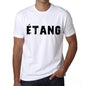 Mens Tee Shirt Vintage T Shirt Étang X-Small White 00561 - White / Xs - Casual