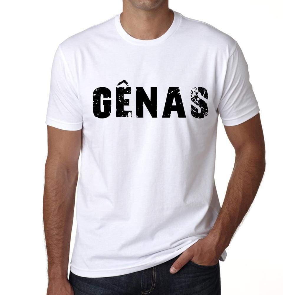 Mens Tee Shirt Vintage T Shirt Gênas X-Small White 00561 - White / Xs - Casual