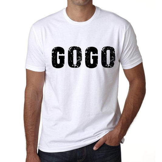 Mens Tee Shirt Vintage T Shirt Gogo X-Small White 00560 - White / Xs - Casual