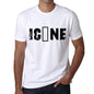 Mens Tee Shirt Vintage T Shirt Icône X-Small White 00561 - White / Xs - Casual