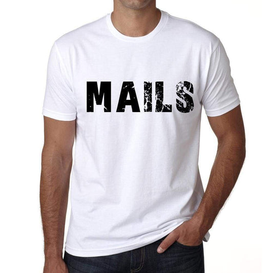 Mens Tee Shirt Vintage T Shirt Mails X-Small White - White / Xs - Casual