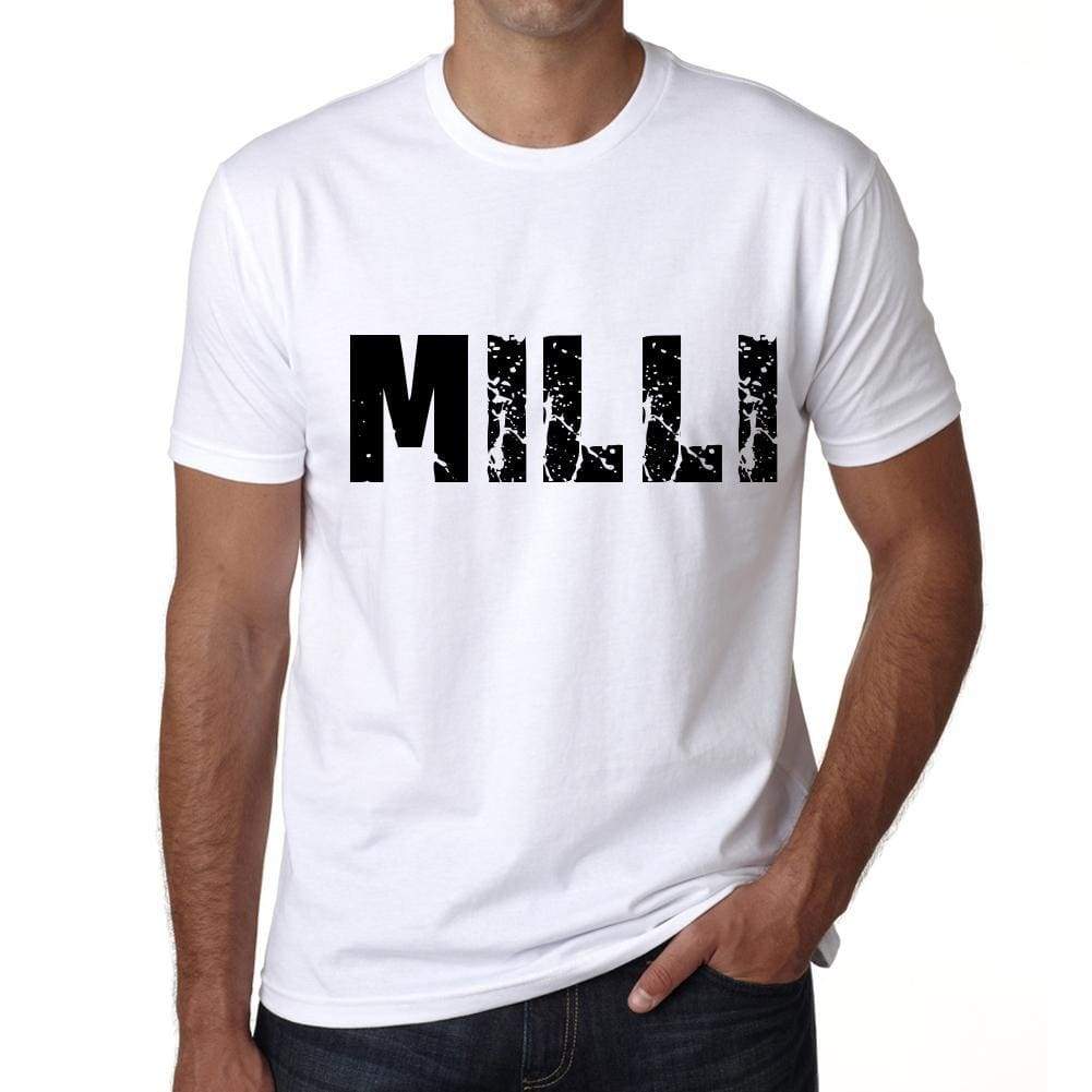 Mens Tee Shirt Vintage T Shirt Milli X-Small White - White / Xs - Casual