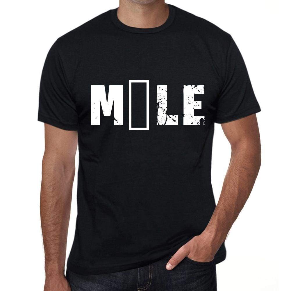 Mens Tee Shirt Vintage T Shirt Môle X-Small Black 00557 - Black / Xs - Casual