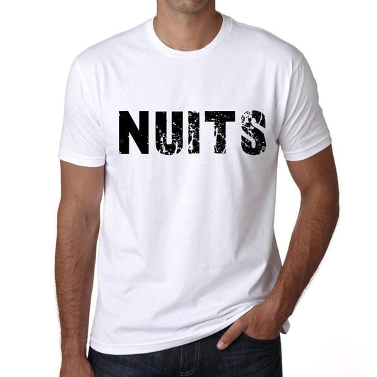 Mens Tee Shirt Vintage T Shirt Nuits X-Small White - White / Xs - Casual