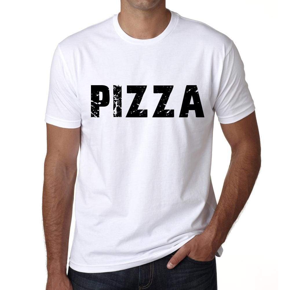 Mens Tee Shirt Vintage T Shirt Pizza X-Small White - White / Xs - Casual