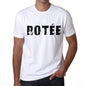 Mens Tee Shirt Vintage T Shirt Rotée X-Small White - White / Xs - Casual