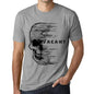 Mens Vintage Tee Shirt Graphic T Shirt Anxiety Skull Vacant Grey Marl - Grey Marl / Xs / Cotton - T-Shirt