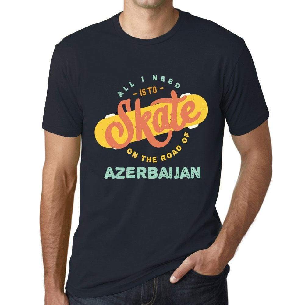 Mens Vintage Tee Shirt Graphic T Shirt Azerbaijan Navy - Navy / Xs / Cotton - T-Shirt