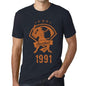 Mens Vintage Tee Shirt Graphic T Shirt Baseball Since 1991 Navy - Navy / Xs / Cotton - T-Shirt