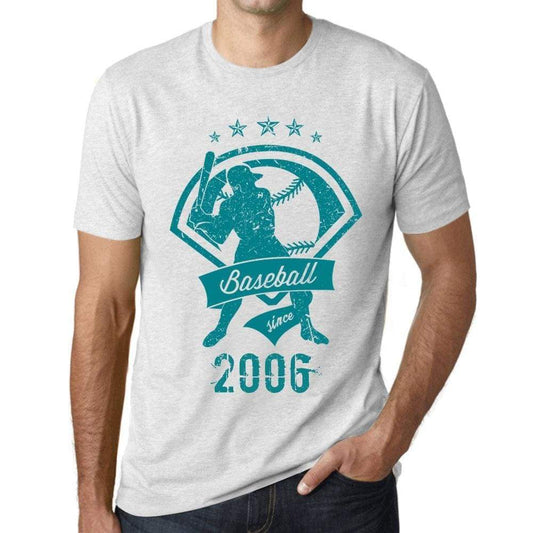 Mens Vintage Tee Shirt Graphic T Shirt Baseball Since 2006 Vintage White - Vintage White / Xs / Cotton - T-Shirt