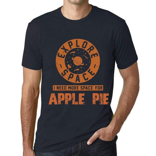 Mens Vintage Tee Shirt Graphic T Shirt I Need More Space For Apple Pie Navy - Navy / Xs / Cotton - T-Shirt