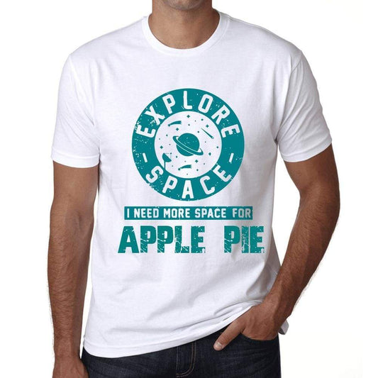 Mens Vintage Tee Shirt Graphic T Shirt I Need More Space For Apple Pie White - White / Xs / Cotton - T-Shirt
