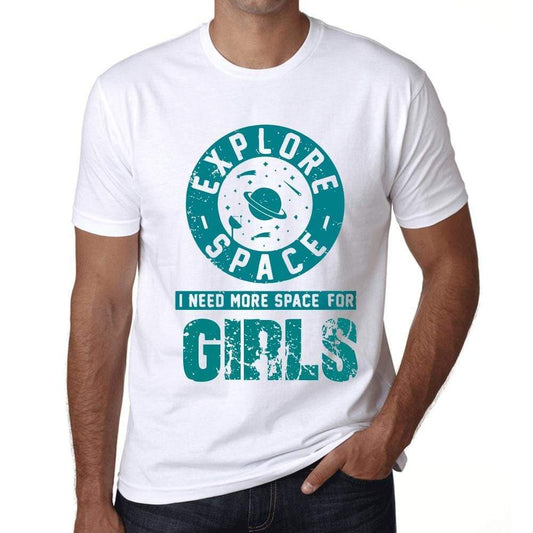 Mens Vintage Tee Shirt Graphic T Shirt I Need More Space For Girls White - White / Xs / Cotton - T-Shirt