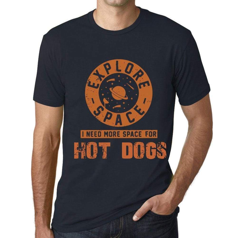 Mens Vintage Tee Shirt Graphic T Shirt I Need More Space For Hot Dogs Navy - Navy / Xs / Cotton - T-Shirt