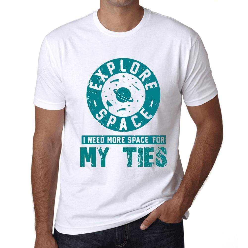 Mens Vintage Tee Shirt Graphic T Shirt I Need More Space For My Ties White - White / Xs / Cotton - T-Shirt