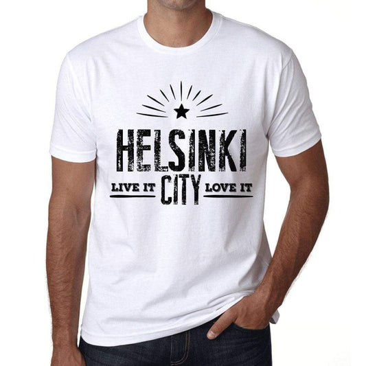 Mens Vintage Tee Shirt Graphic T Shirt Live It Love It Helsinki White - White / Xs / Cotton - T-Shirt