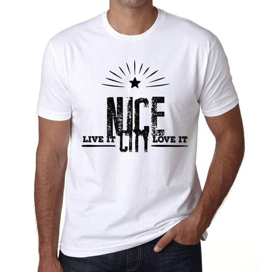 Mens Vintage Tee Shirt Graphic T Shirt Live It Love It Nice White - White / Xs / Cotton - T-Shirt
