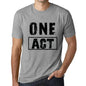 Mens Vintage Tee Shirt Graphic T Shirt One Act Grey Marl - Grey Marl / Xs / Cotton - T-Shirt