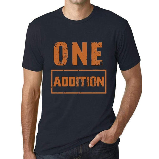Mens Vintage Tee Shirt Graphic T Shirt One Addition Navy - Navy / Xs / Cotton - T-Shirt