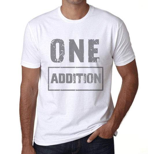 Mens Vintage Tee Shirt Graphic T Shirt One Addition White - White / Xs / Cotton - T-Shirt