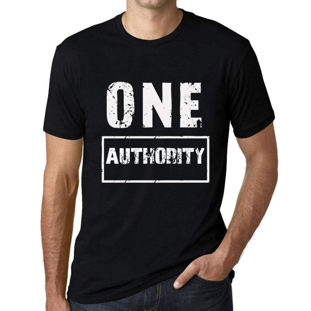 Mens Vintage Tee Shirt Graphic T Shirt One Authority Deep Black - Deep Black / Xs / Cotton - T-Shirt