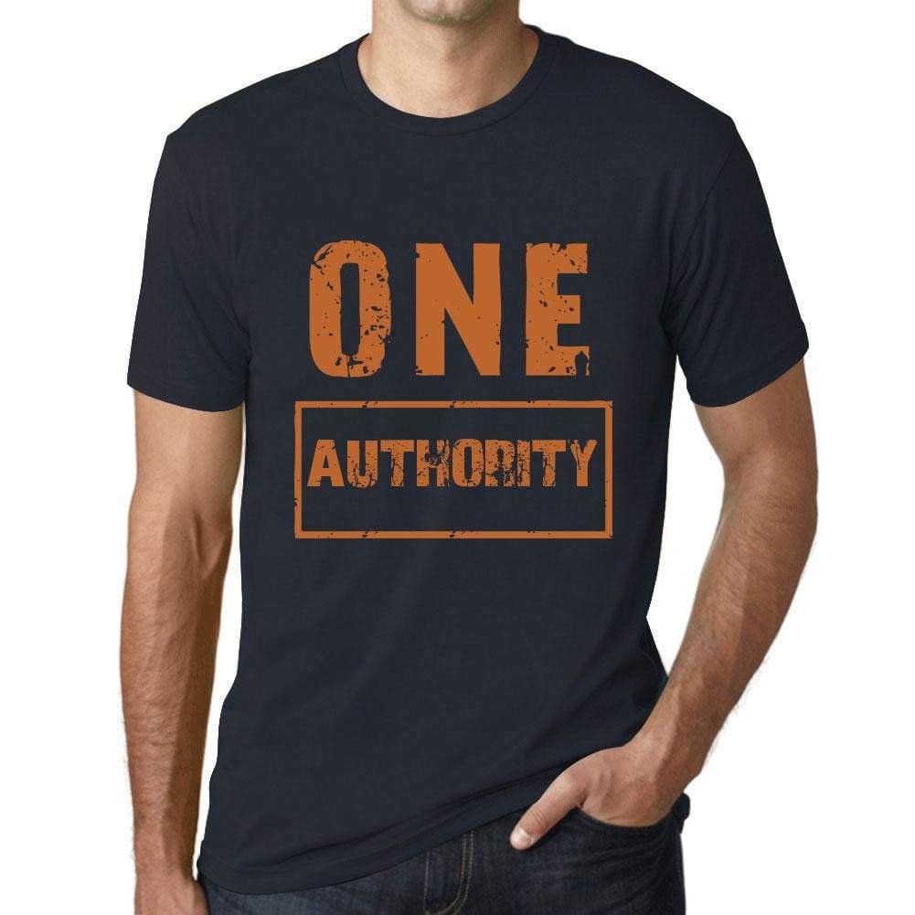 Mens Vintage Tee Shirt Graphic T Shirt One Authority Navy - Navy / Xs / Cotton - T-Shirt